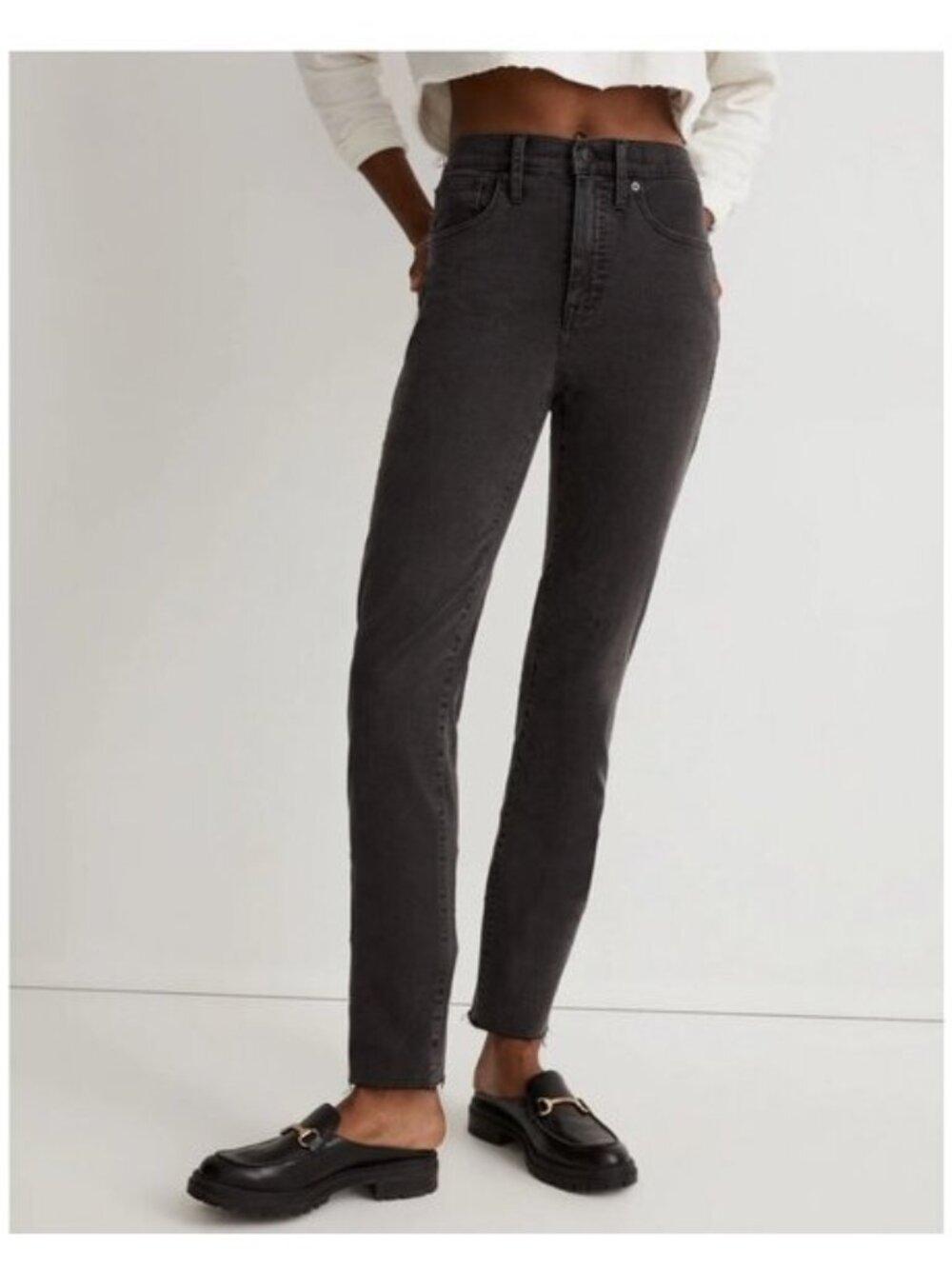 Madewell Stovepipe Jeans in Charcoal Gray - 27